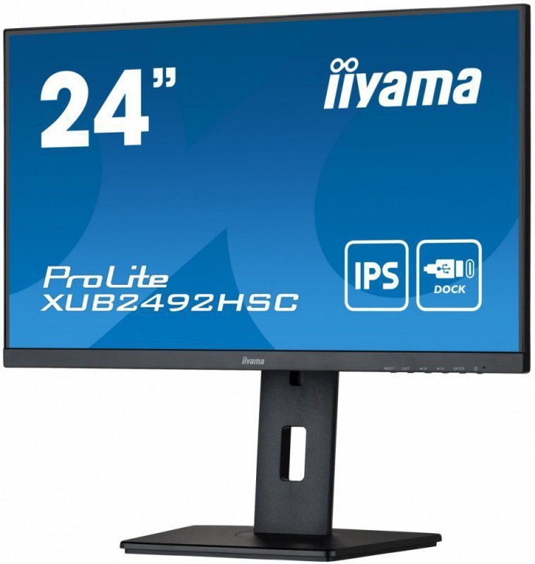 IIYAMA Monitor 24 cale XUB2492HSC-B5 IPS,USB-C,HDMI,DP,USB3.0,HAS(150mm)