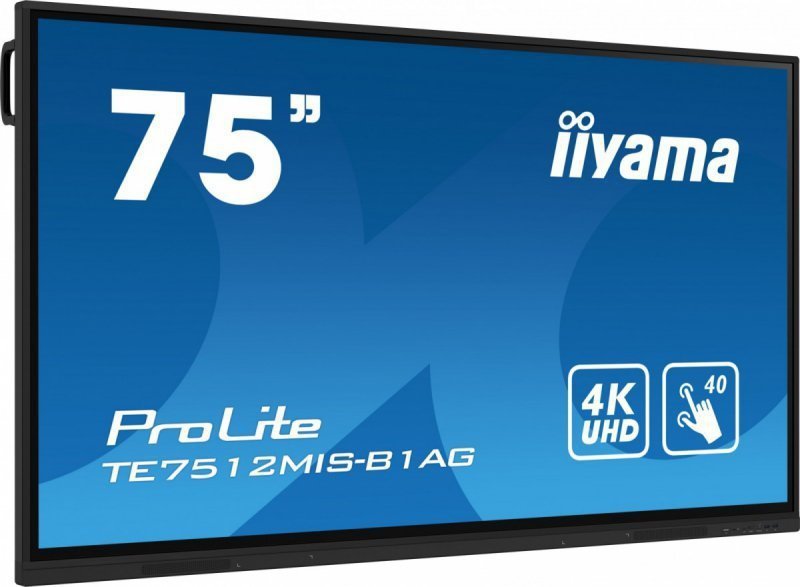 IIYAMA Monitor interaktywny 75 cali TE7512MIS-B1AG INFRARED,40pkt,IPS,4K,7H,WiFi