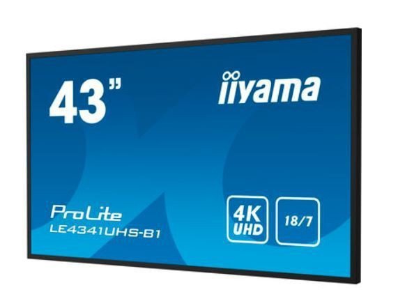 IIYAMA Monitor wielkoformatowy 43 cale LE4341UHS-B1 IPS,4K,18^7,LAN,USB,HDMI