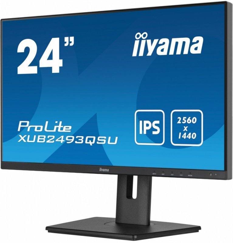 IIYAMA Monitor 23.8 cala XUB2493QSU-B5 IPS,QHD,HDMI,DP,HAS(150mm),2x2W,USB3.0