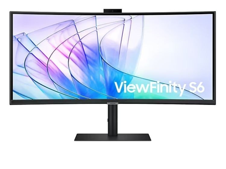 Samsung Monitor 34 cale ViewFinity S65VC VA 3440x1440 UWQHD 21:9 1xHDMI 1xDP 1xUSB-C 90W 2xUSB-A LAN 5ms HAS Webcam głośniki zak
