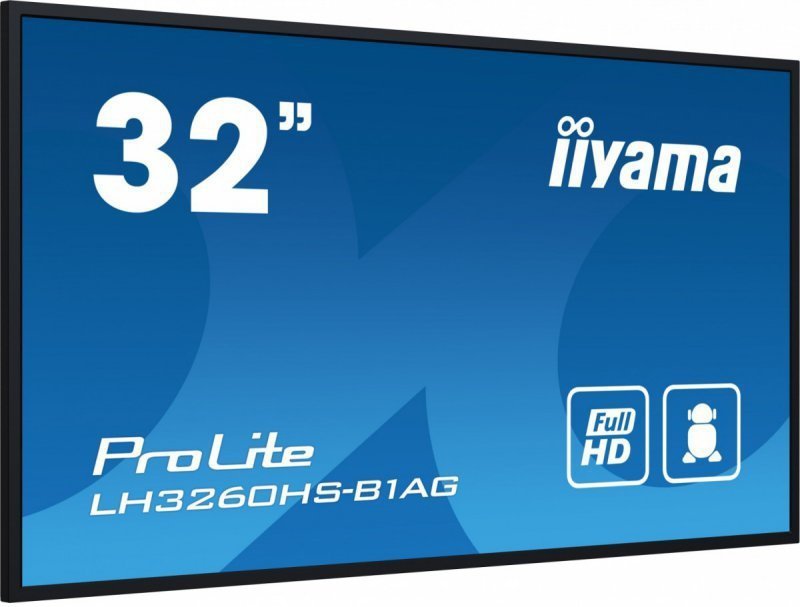 IIYAMA Monitor wielkoformatowy 31.5 cala LH3260HS-B1AG matowy 24h^7  500(cd^m2) VA 1920 x 1080 FHD Android.11 Wifi CMS(iiSignage