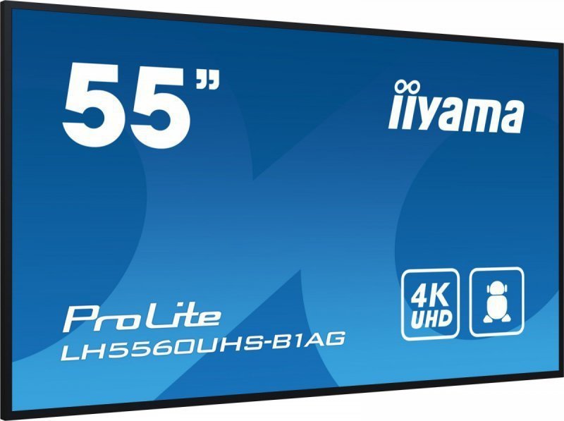 IIYAMA Monitor wielkoformatowy 55 cale LH5560UHS-B1AG matowy 24h^7 500(cd^m2) VA 3840 x 2160 UHD(4K) Android.11 Wifi CMS(iiSigna