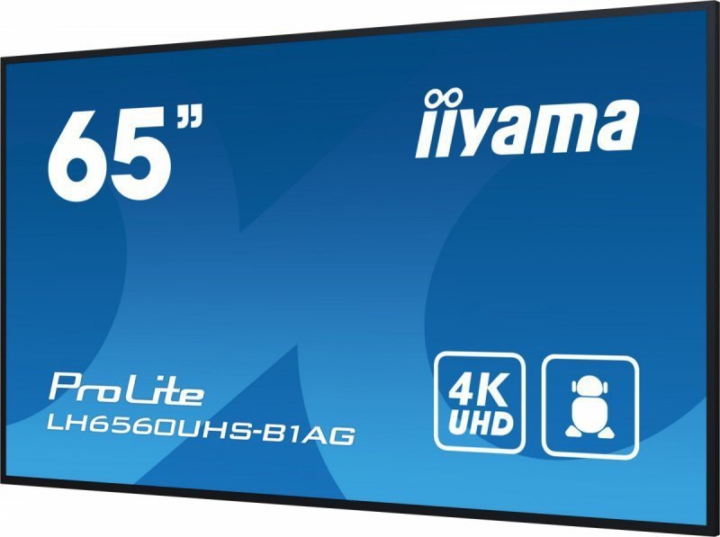 IIYAMA Monitor wielkoformatowy 64.5 cala LH6560UHS-B1AG matowy 24h^7 500(cd^m2) VA 3840 x 2160 UHD(4K) Android.11 Wifi CMS(iiSig