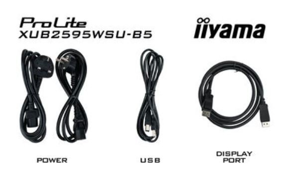 IIYAMA Monitor 25 cali XUB2595WSU-B5 IPS.PIVOT.16:10.USB.DP.HDMI.VGA.2x2W.  300(cd^m2).HAS(150mm)