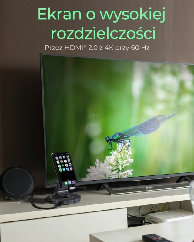 IcyBox Uchwyt na tableta^smartfona z wbudowaną stacją dokujacą IB-TH100-DK