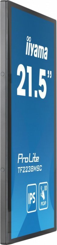 IIYAMA Monitor wielkoformatowy 21.5 cala TF2238MSC-B1 IPS,FHD,DP,HDMI,2x2W,2xUSB,600(cd^m2),  10pkt.7H,IP1X(Front),Pion^Poziom
