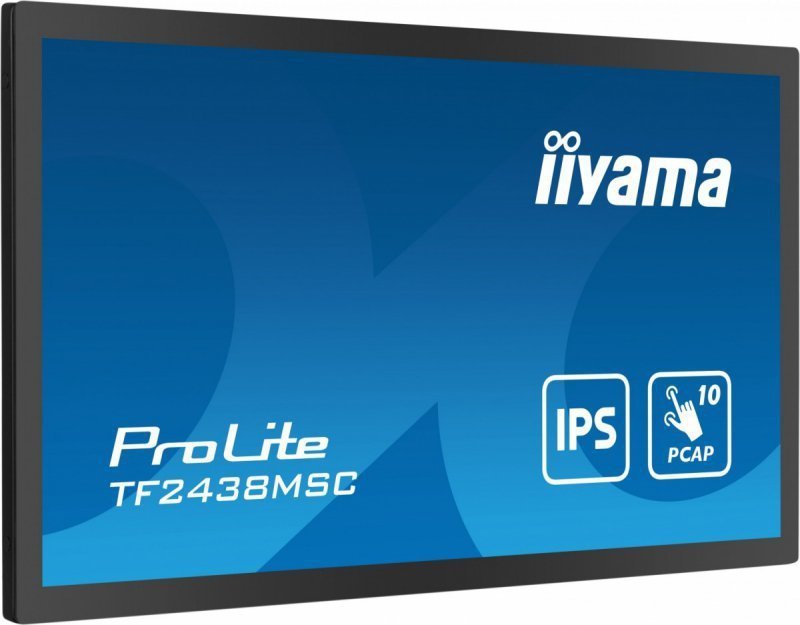 IIYAMA Monitor wielkoformatowy  23.8 cala TF2438MSC-B1 IPS,FHD,DP,HDMI,2x2W,2xUSB,600(cd^m2),  10pkt.7H,IP1X(Front),Pion^Poziom