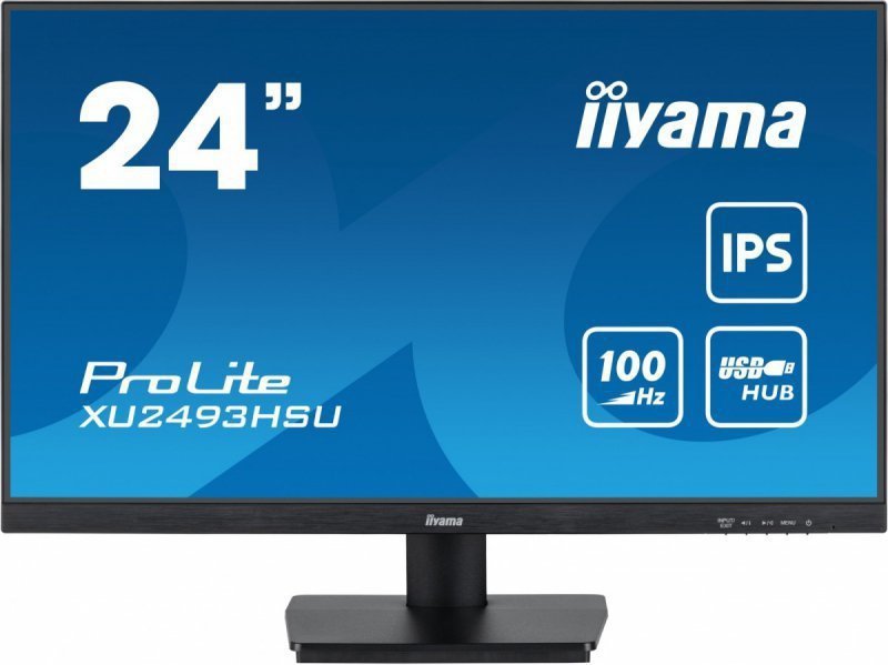 IIYAMA Monitor 23.8 cala  ProLite XU2493HSU-B6 IPS.HDMI.DP.2x2W.USBx2.FHD.SLIM.100Hz
