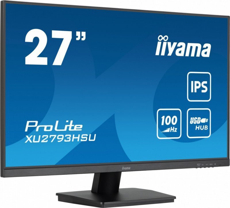IIYAMA Monitor Prolite XU2793HSU-B6 27 cali IPS.HDMI.DP.2x2W.USBx2.FHD.SLIM.100Hz