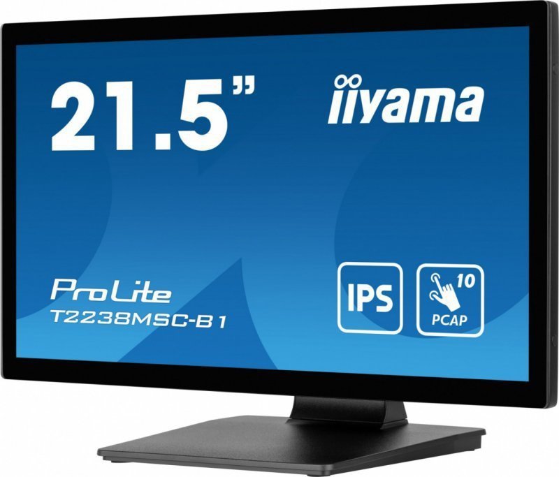 IIYAMA Monitor 22 cale T2238MSC-B1 IPS,FHD,DP,HDMI,2x2W,2xUSB,600(cd^m2),   10pkt.7H,IP1X(FRONT),PION^POZIOM