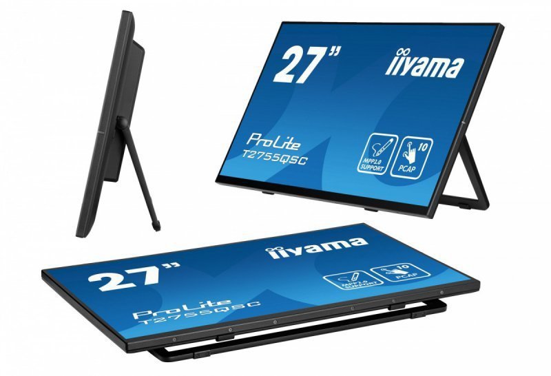IIYAMA Monitor 27 cali T2755QSC-B1 Dotyk, USB, HDMI, IPS, QHD