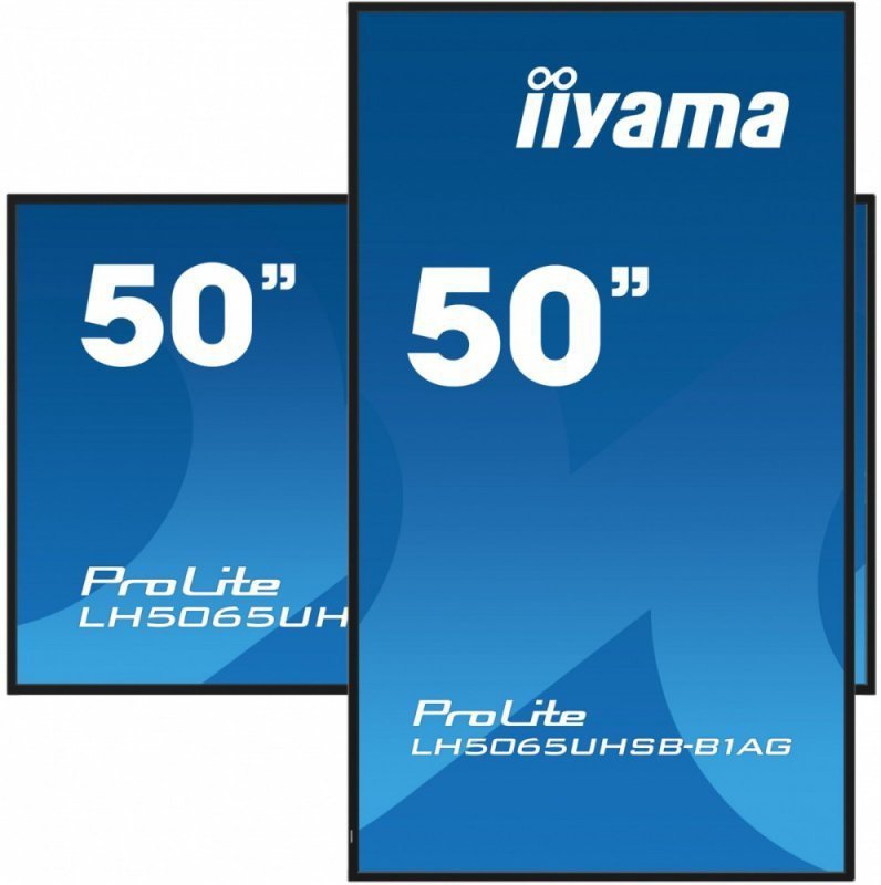 IIYAMA Monitor 50 cali LH5065UHSB-B1 AG, 24^7, VA, ANDROID 11, 4K, 800cd, iiSignage2, SDM, 2x HDMI, DP, 2x USB,2x 10W, RJ45, WiF