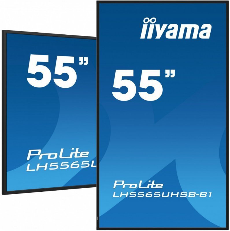 IIYAMA Monitor 55 cali LH5565UHSB-B1, 24^7, IPS, ANDROID 11, 4K, 800cd, iiSignage2, SDM, 2x HDMI, DP, 2x USB,2x 10W, RJ45, WiFi,