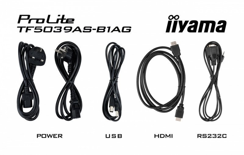 IIYAMA Monitor 50 cali TF5039AS-B1AG, VA,4K,HDMIx2,DP,RJ45,3xUSB,2x10W,      ANDROID,24^7,IP65