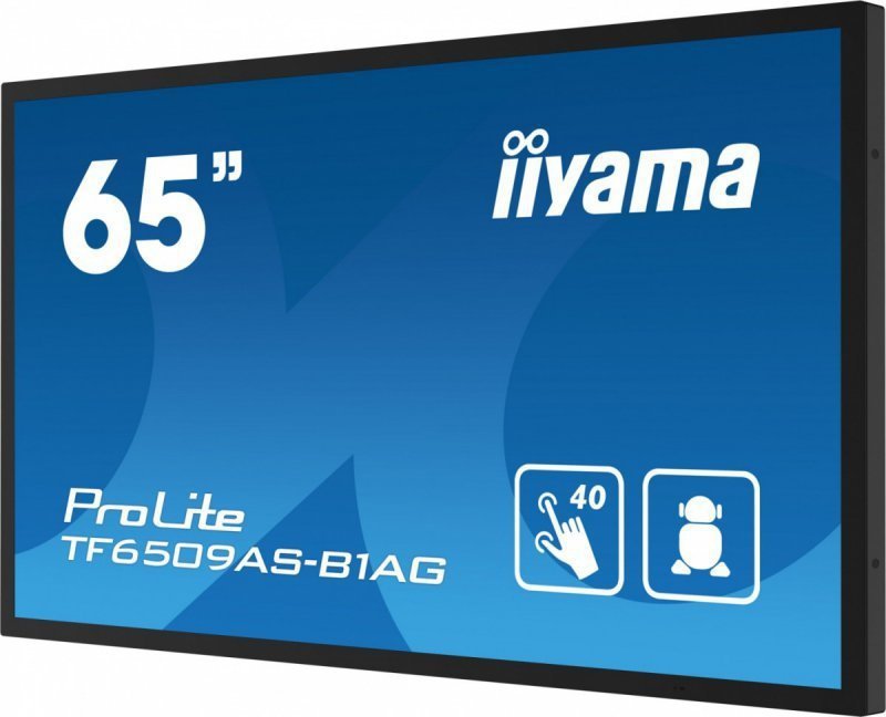 IIYAMA Monitor 65 cali TF6539AS-B1AG,IPS,4K,HDMIx2,DP,RJ45,3xUSB,2x10W,      ANDROID,24^7,IP65