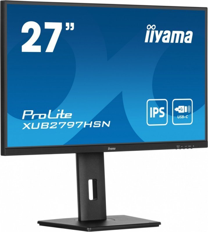 IIYAMA Monitor 27 cali XUB2797HSN-B2 IPS,FHD,USB-C Dock,HAS,300cd ^5y^
