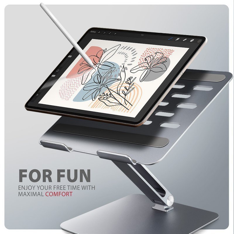 AXAGON STND-LQ Podstawa do laptopów aluminiowa 10-17.3 cali, regulowane kąty nachylenia, Szara
