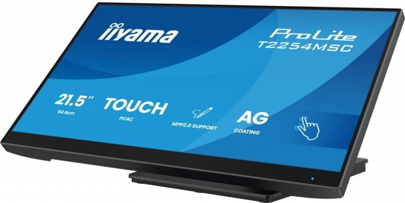 IIYAMA Monitor 21.5 cala T2254MSC-B2AG  POJ.10PKT., IPS, POWŁOKA AG, 300cd, FHD,  HDMI, DP, 2xUSB, 7H