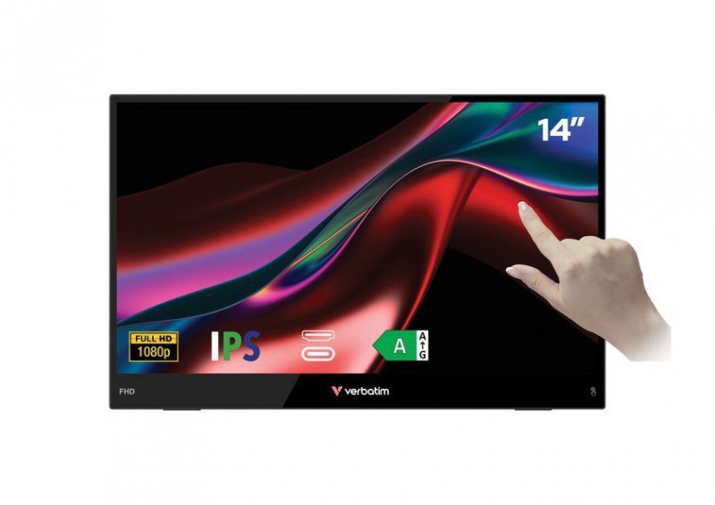 Verbatim Przenośny monitor dotykowy Light 14 Full HD 60 Hz Portable