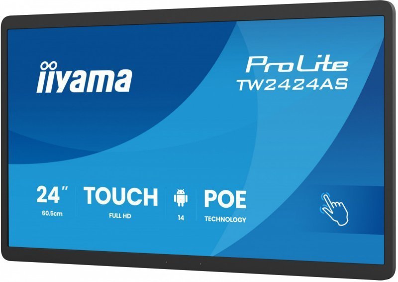 IIYAMA Monitor 23.8 cala ProLite TW2424AS-B3P POJ.10PKT.24^7,ANDROID14, IPS, USB-C,   2x5W, RJ45,dubbele microfoon, antireflecti