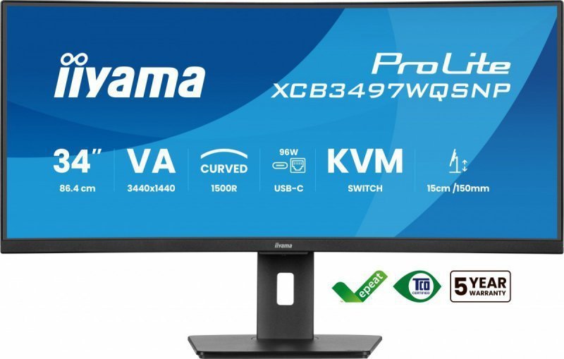 IIYAMA Monitor 34 cale XCB3497WQSNP-B1 + Norton Small Business card 250G PL
