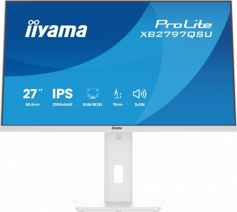 IIYAMA Monitor 27 cali XB2797QSU-W1 IPS, QHD, 2xHDMI, DP, 350cd, 75Hz, 1000:1, USB HUB x4