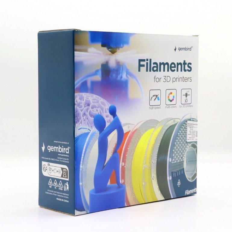 Gembird Filament ABS High Speed, 1,75 mm, 1 kg, biały