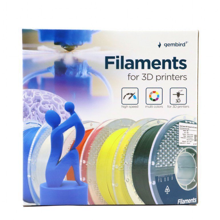 Gembird Filament ABS High Speed, 1,75 mm, 1 kg, biały