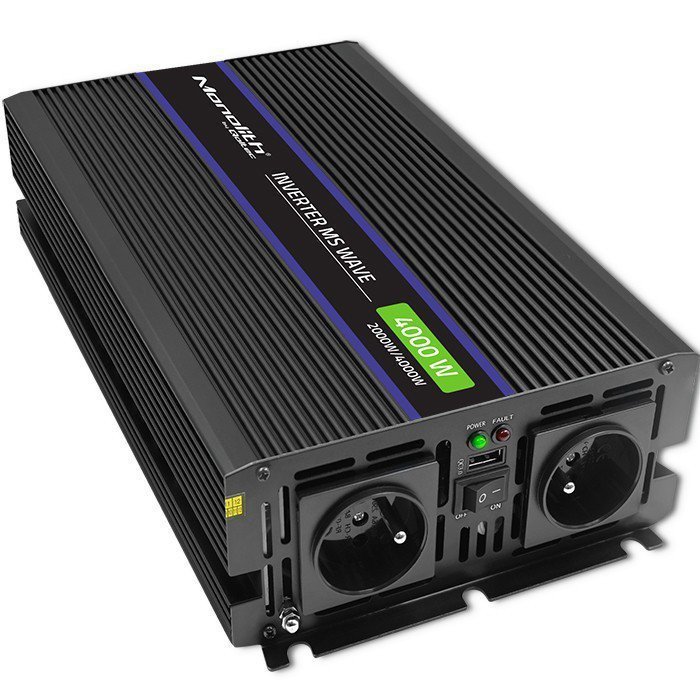 Qoltec Przetwornica napięcia Monolith 4000 MS Wave | 12V na 230V |      2000^4000W | USB