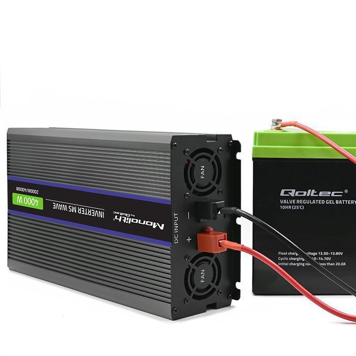 Qoltec Przetwornica napięcia Monolith 4000 MS Wave | 12V na 230V |      2000^4000W | USB