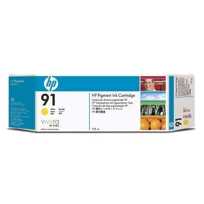 Tusz (Ink) HP 91 yellow (775ml) do DnJ Z6100 - Trzypak [C9469A] C9485A