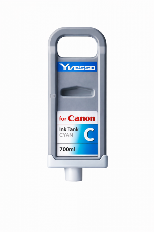 Tusz zamiennik Yvesso do Canon PFI-706C (PFI706C) Cyan 700ml do iPF8300 ^ iPF8300S ^ iPF8400 ^ iPF8400S ^ iPF9400