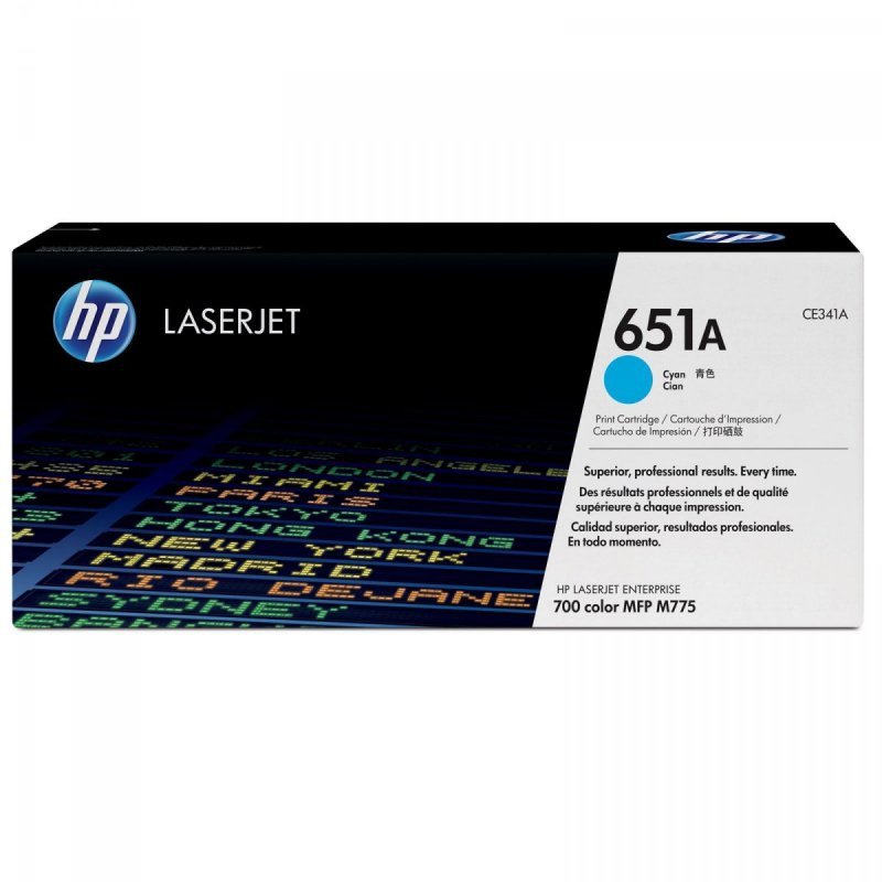 Toner HP 651A Cyan LaserJet Toner Cartridge CE341A