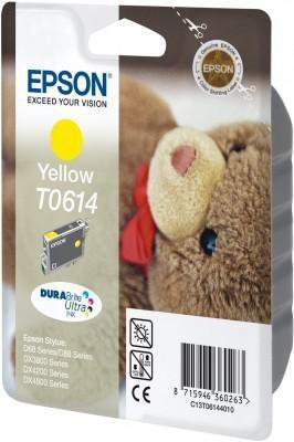Wkład żółty do Epson Stylus D88^D68PE^DX4800^3850^4850^3800. Wydajność 400 stron. T0614