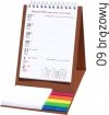 Kalendarz biurkowy z notesem i znacznikami TOP tygodniowy 2022 brązowy
