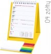Kalendarz biurkowy z notesem i znacznikami TOP tygodniowy 2021 żółty