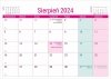 Praktyczny kalendarz biurkowy - sierpień 2024