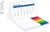 Kalendarz biurkowy z notesem i znacznikami MINI 2021 biały