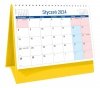 Kalendarz biurkowy PLANO na rok 2024 z dużą ilością miejsca na notatki