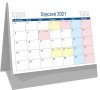 Kalendarz biurkowy stojący na podstawce PLANO 2021 szary