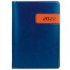 Kalendarz książkowy 2022 A4 dzienny papier chamois wycinane registry oprawa skóropodobna KONGO granatowy/pomarańczowy