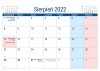 Kalendarz na biurko stojący PLANO na rok 2022 - sierpień