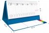 Kalendarz biurkowy z notesami i znacznikami EXCLUSIVE PLUS 2022 niebieski