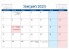 Kalendarz biurkowy PLANO dla uczniów i nauczycieli kartka z kalendarium - sierpień 2023