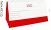 Kalendarz biurkowy stojący na podstawce PREMIUM 2022 czerwony