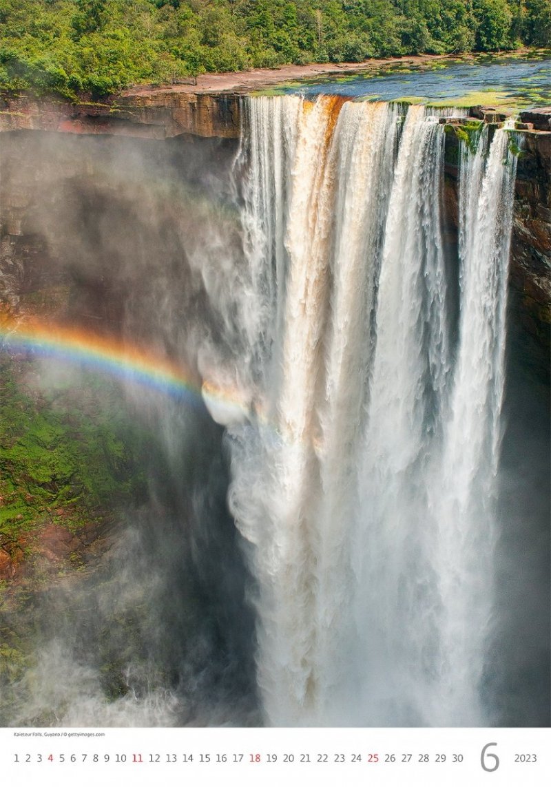 Kalendarz ścienny wieloplanszowy Waterfalls 2023 - czerwiec 2023