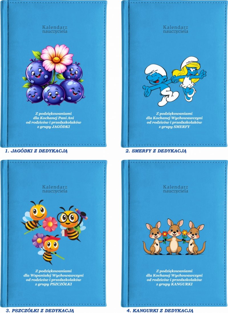 kalendarz dla nauczyciela z podziękowaniem od grupy przedszkolnej na rok 2026/2027