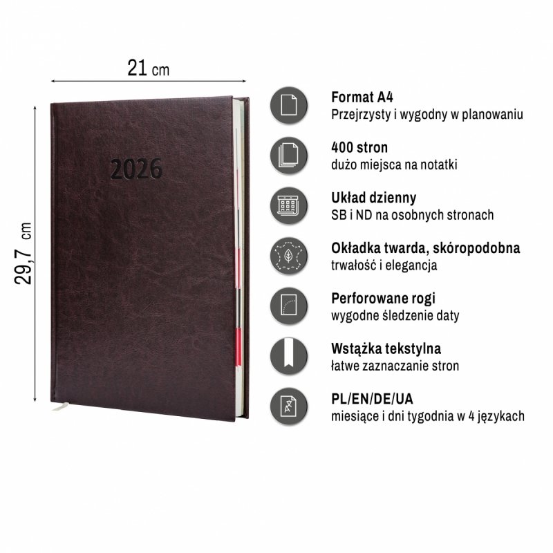 opis i wymiary kalendarza Prima 2026