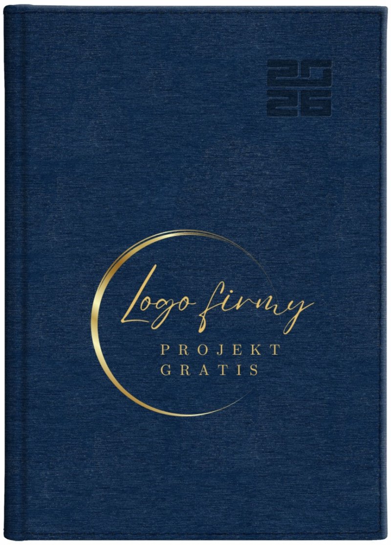 kalendarz tygodniowy z notesem na rok 2026 z nadrukiem logo